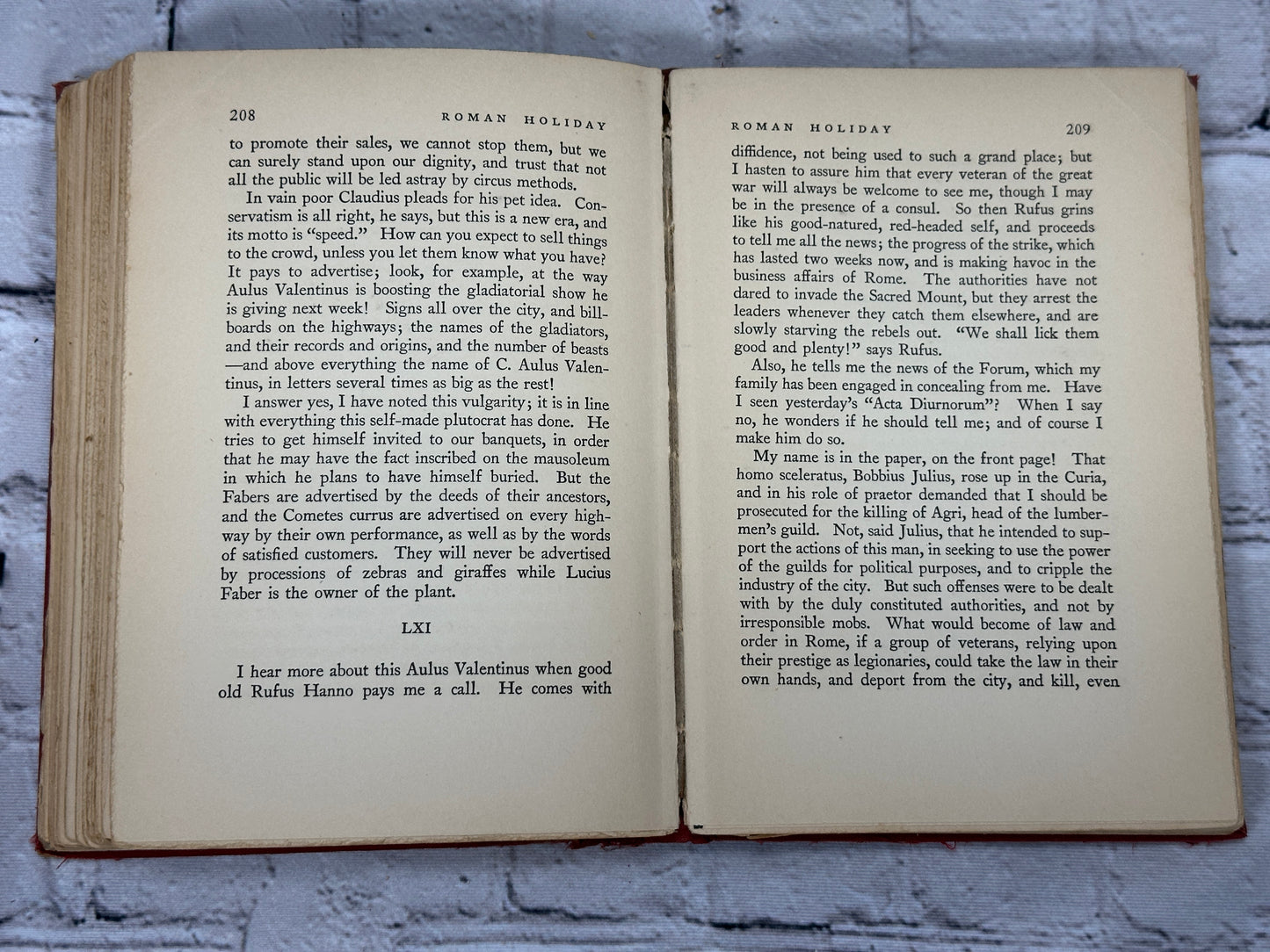 Roman Holiday By Upton Sinclair [1st Edition · 1st Print · 1931]