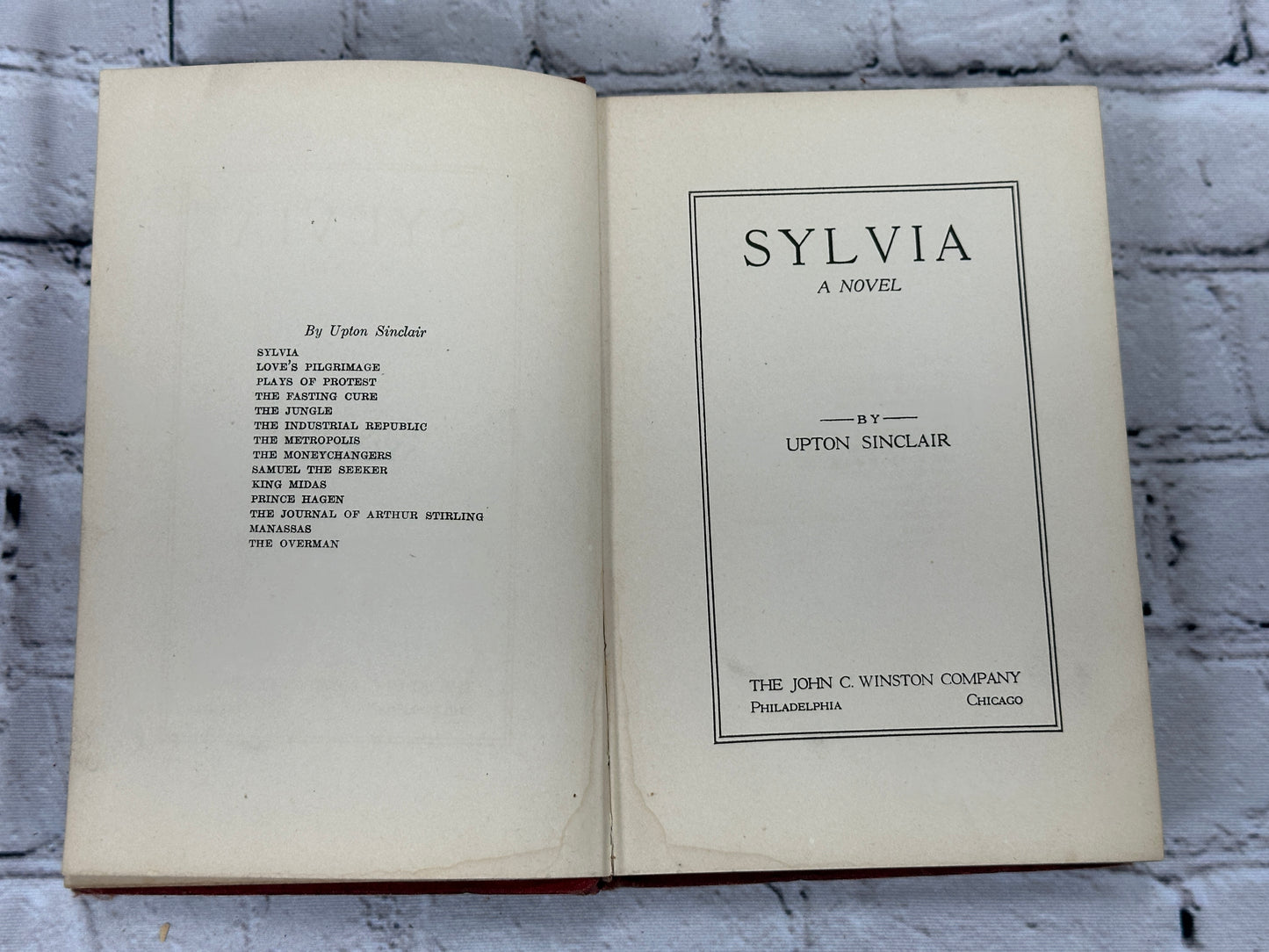 Sylia by Upton Sinclair [1st Edition · 1st Printing · 1913]