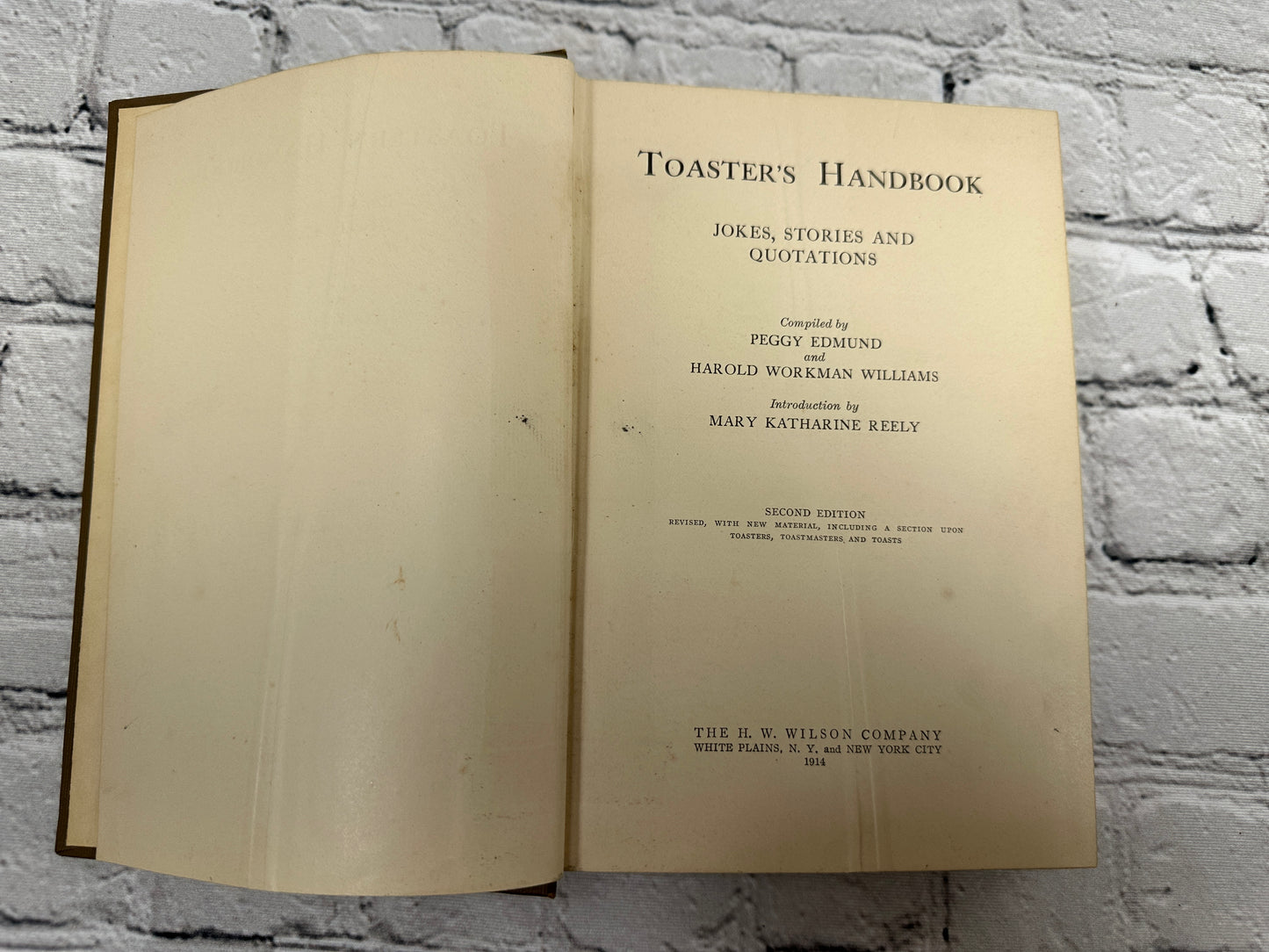 Toastmaster's Handbook compiled by Edmund & Williams [1914 · 2nd Edition]