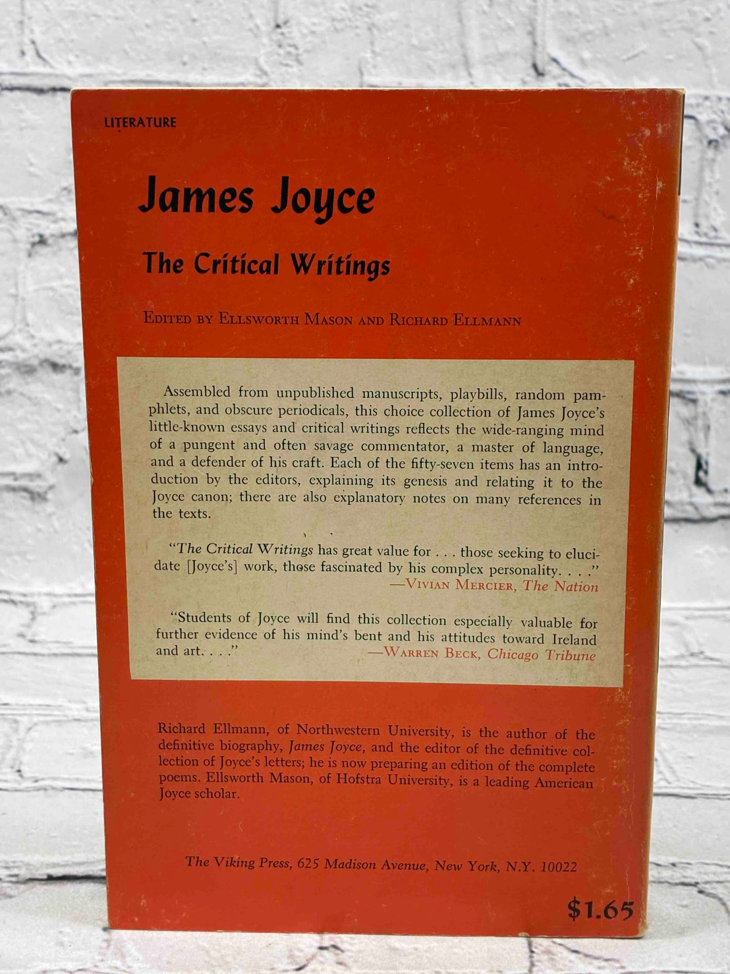 The Critical Writings of James Joyce