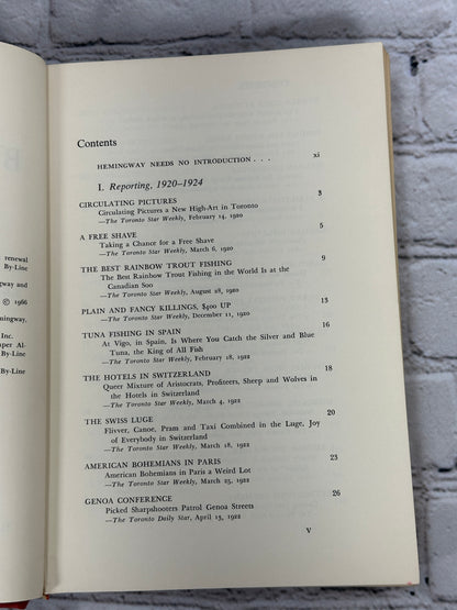 By-Line: Articles & Dispatches of 4 Decades by Ernest Hemingway [1967]