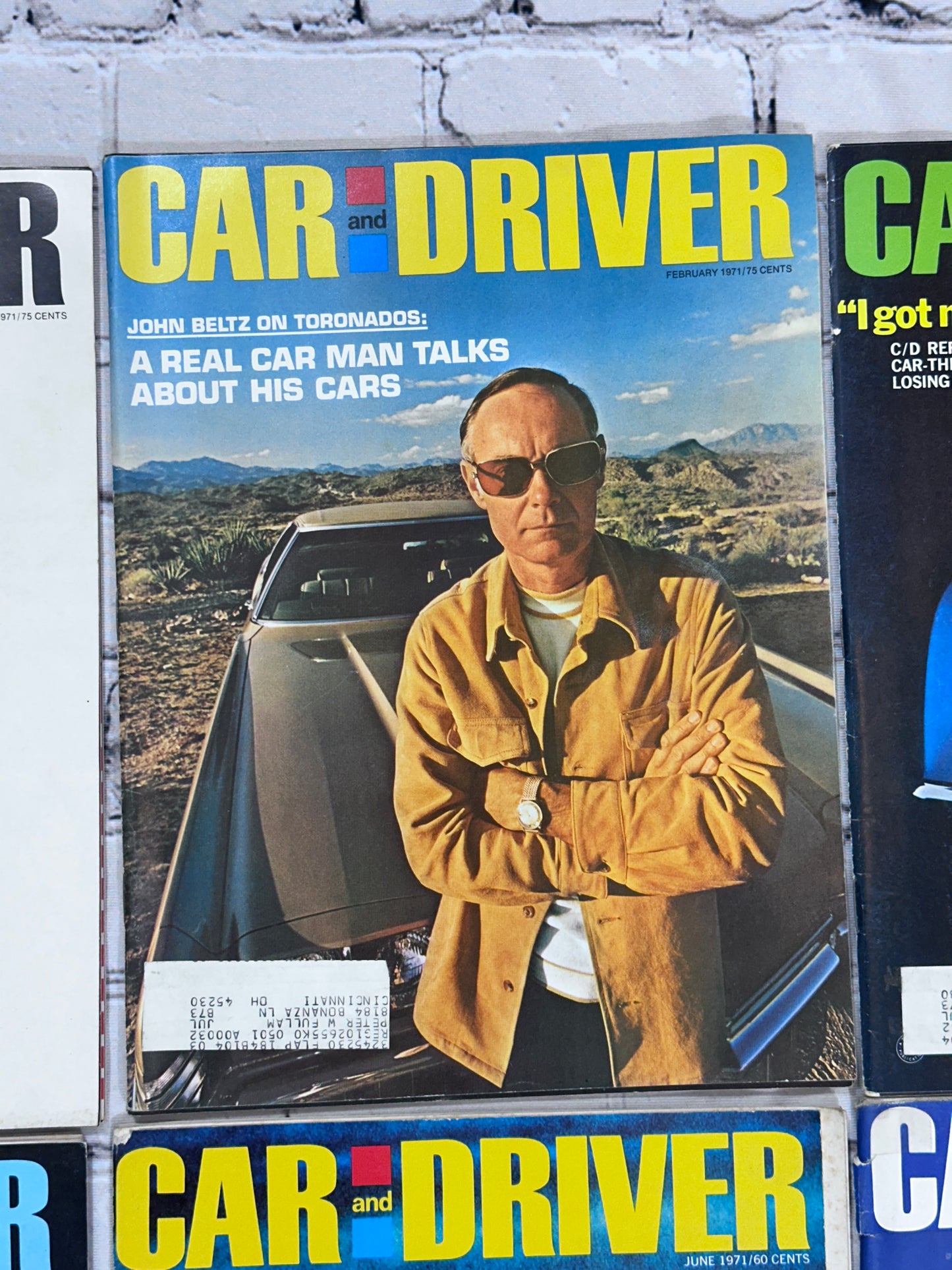 Car and Driver Magazine 1971 [Complete Year Automobile Lot of 12 Issues]