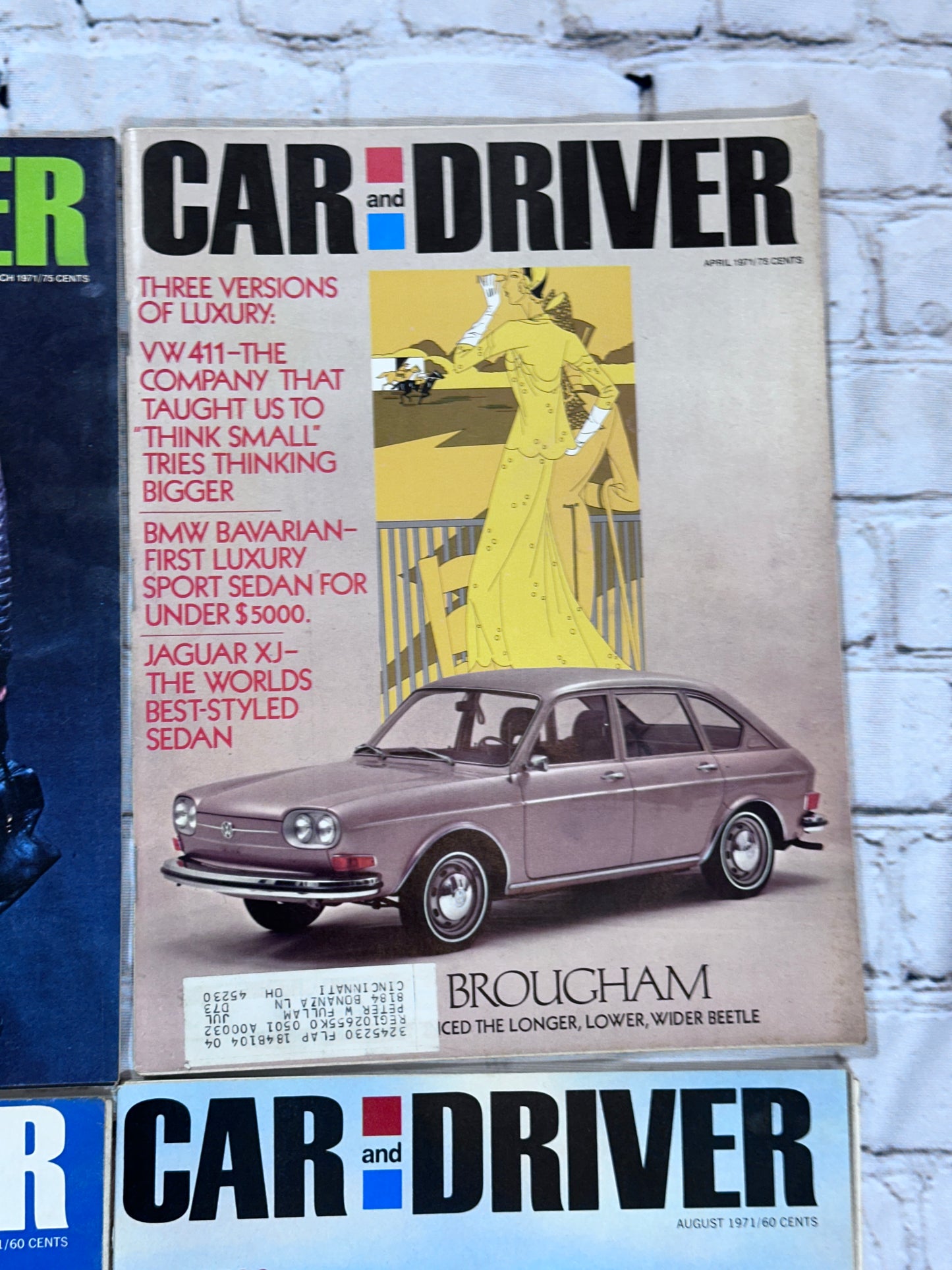 Car and Driver Magazine 1971 [Complete Year Automobile Lot of 12 Issues]