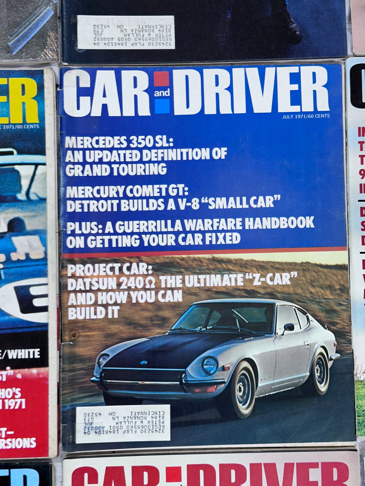 Car and Driver Magazine 1971 [Complete Year Automobile Lot of 12 Issues]