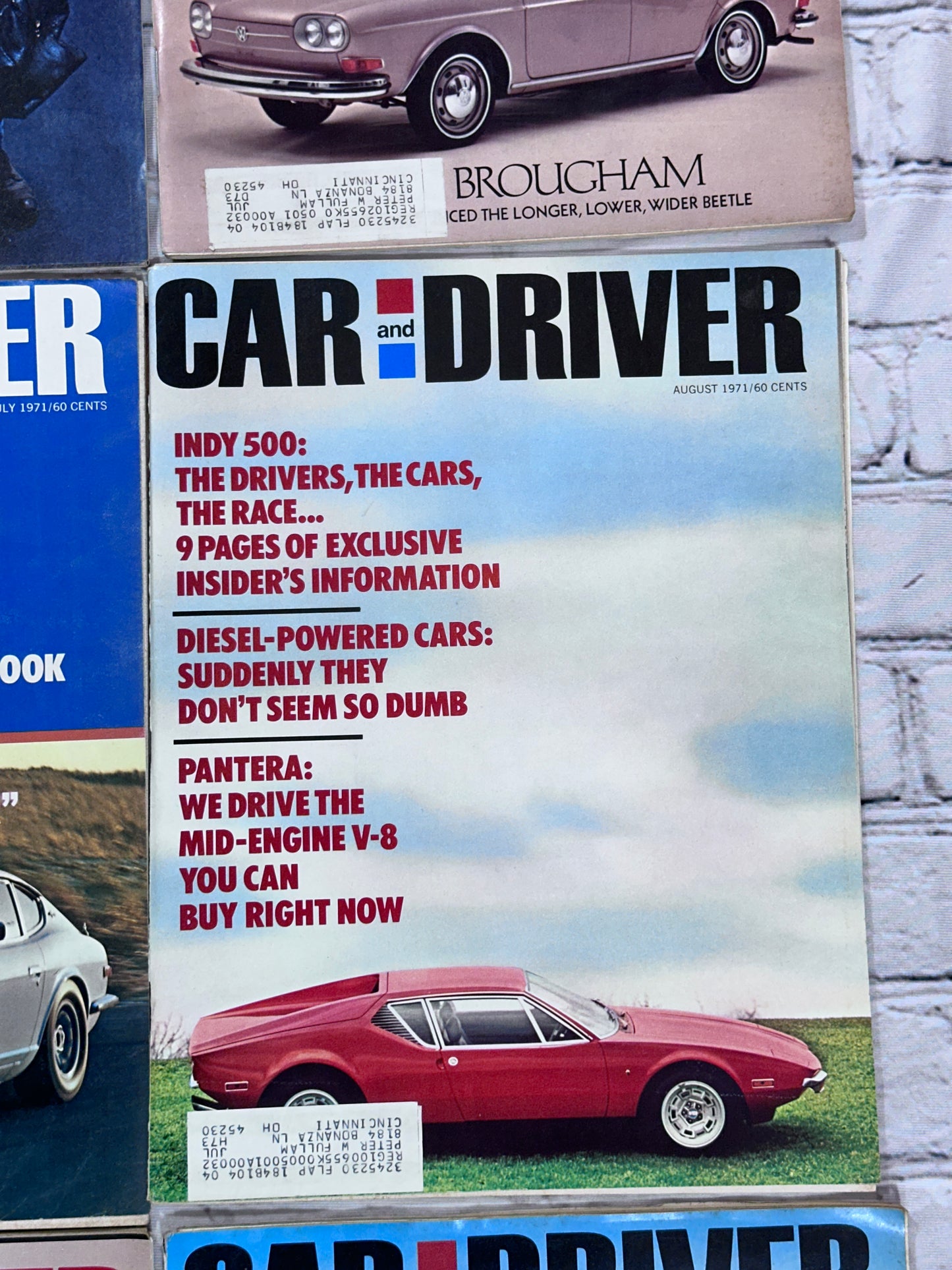 Car and Driver Magazine 1971 [Complete Year Automobile Lot of 12 Issues]