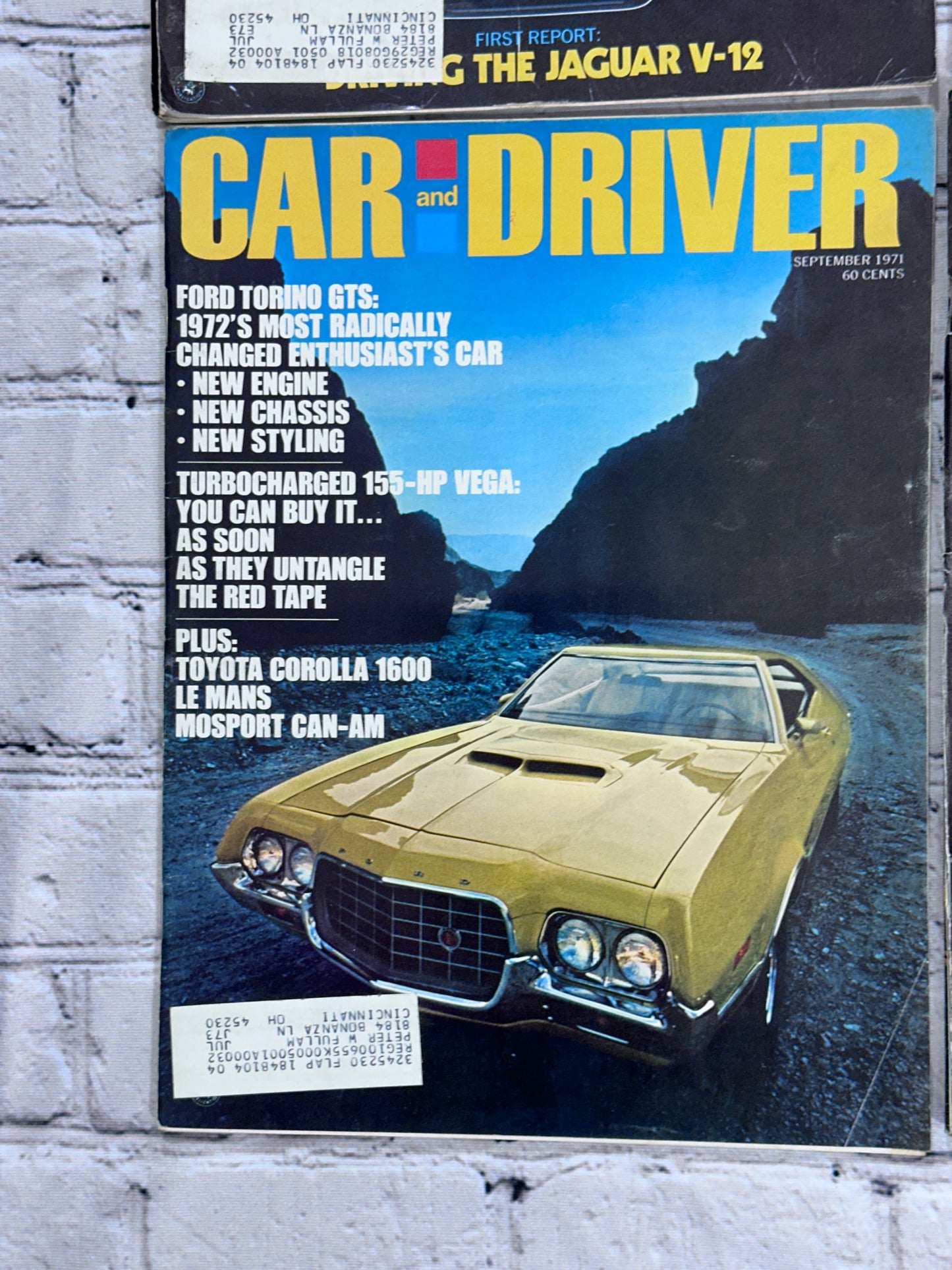 Car and Driver Magazine 1971 [Complete Year Automobile Lot of 12 Issues]