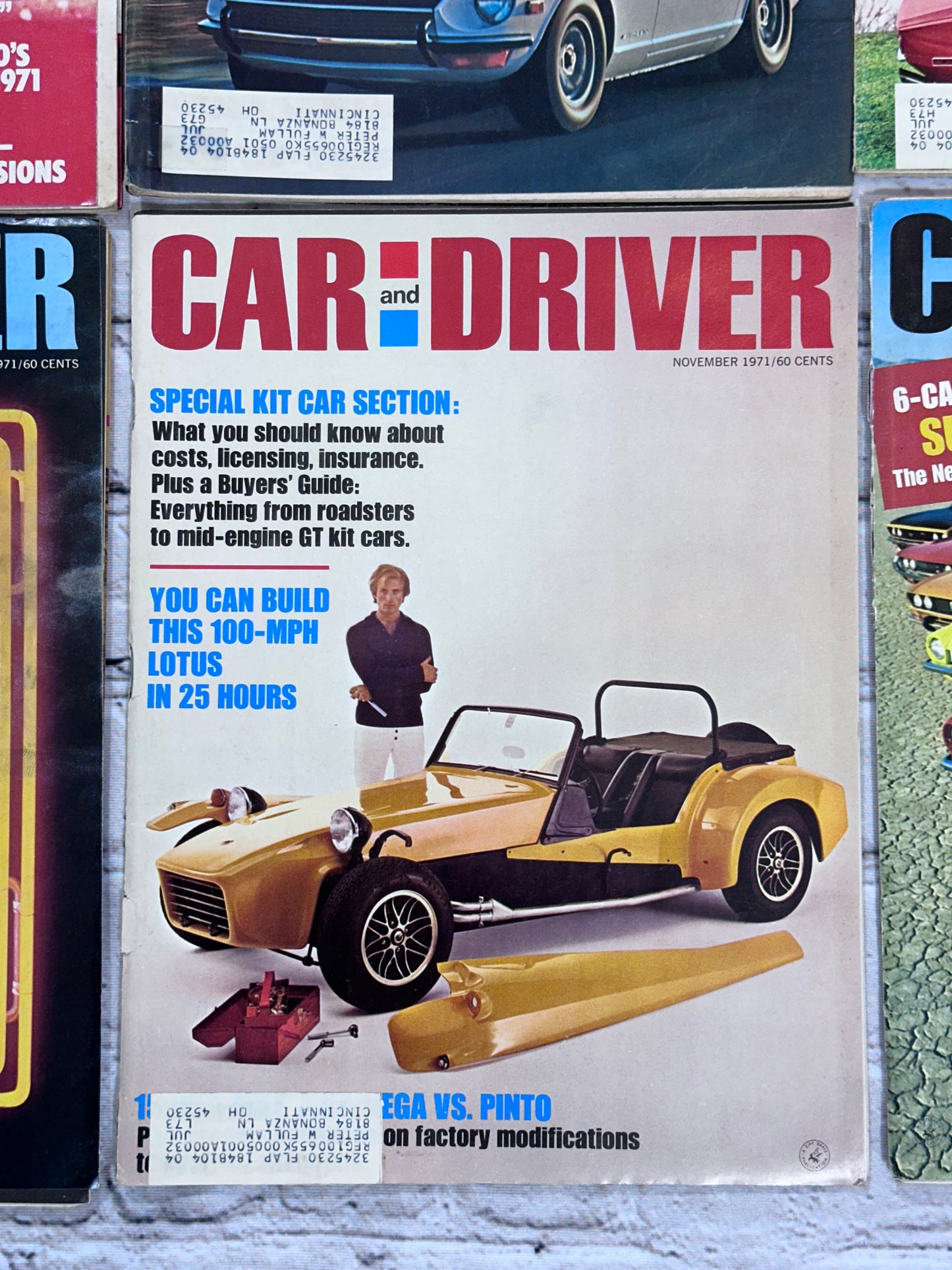 Car and Driver Magazine 1971 [Complete Year Automobile Lot of 12 Issues]