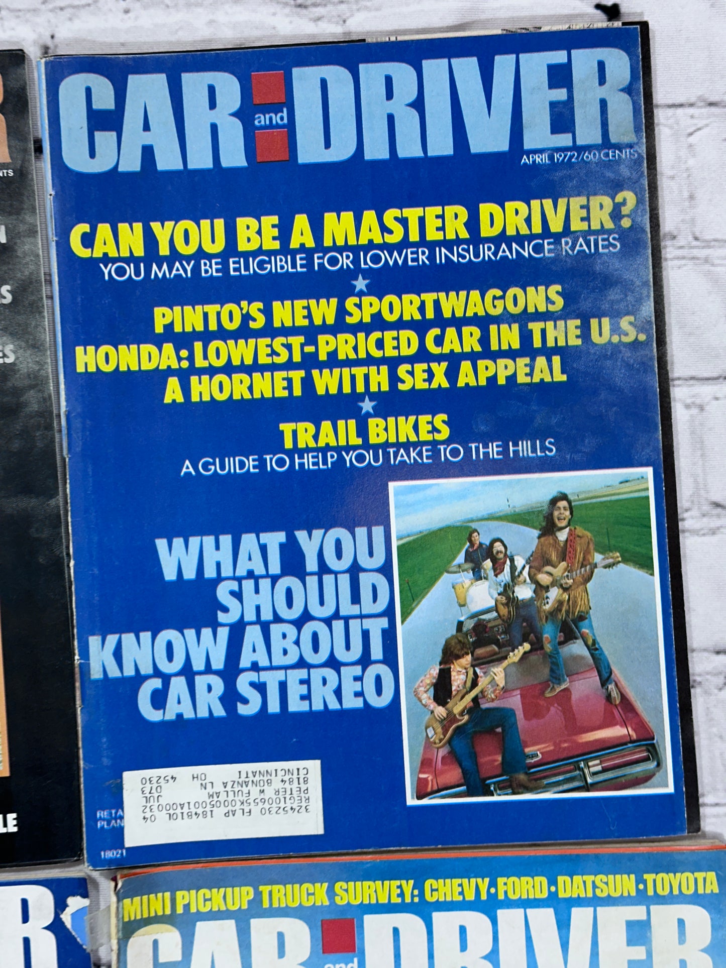 Car and Driver Magazine 1972 [Complete Year Automobile Lot of 12 Issues]