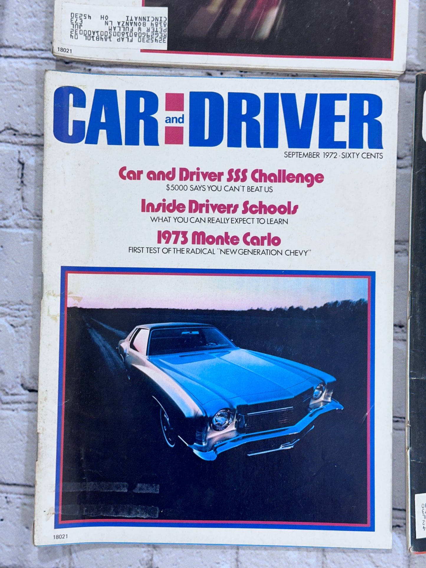 Car and Driver Magazine 1972 [Complete Year Automobile Lot of 12 Issues]