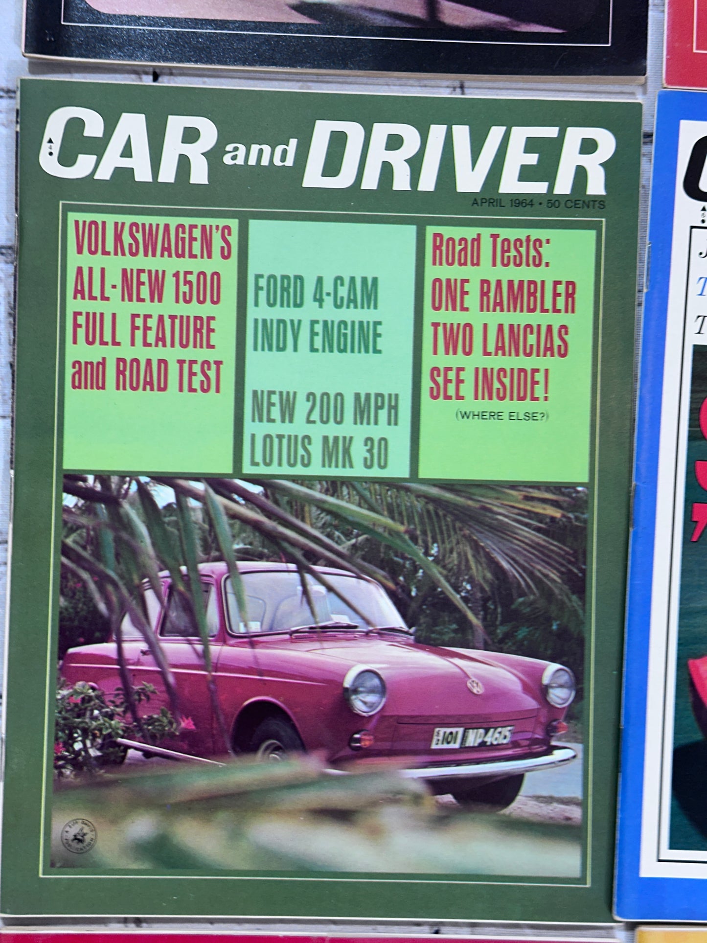 Car and Driver Magazine 1964 [Automobile Lot of 9 Issues]