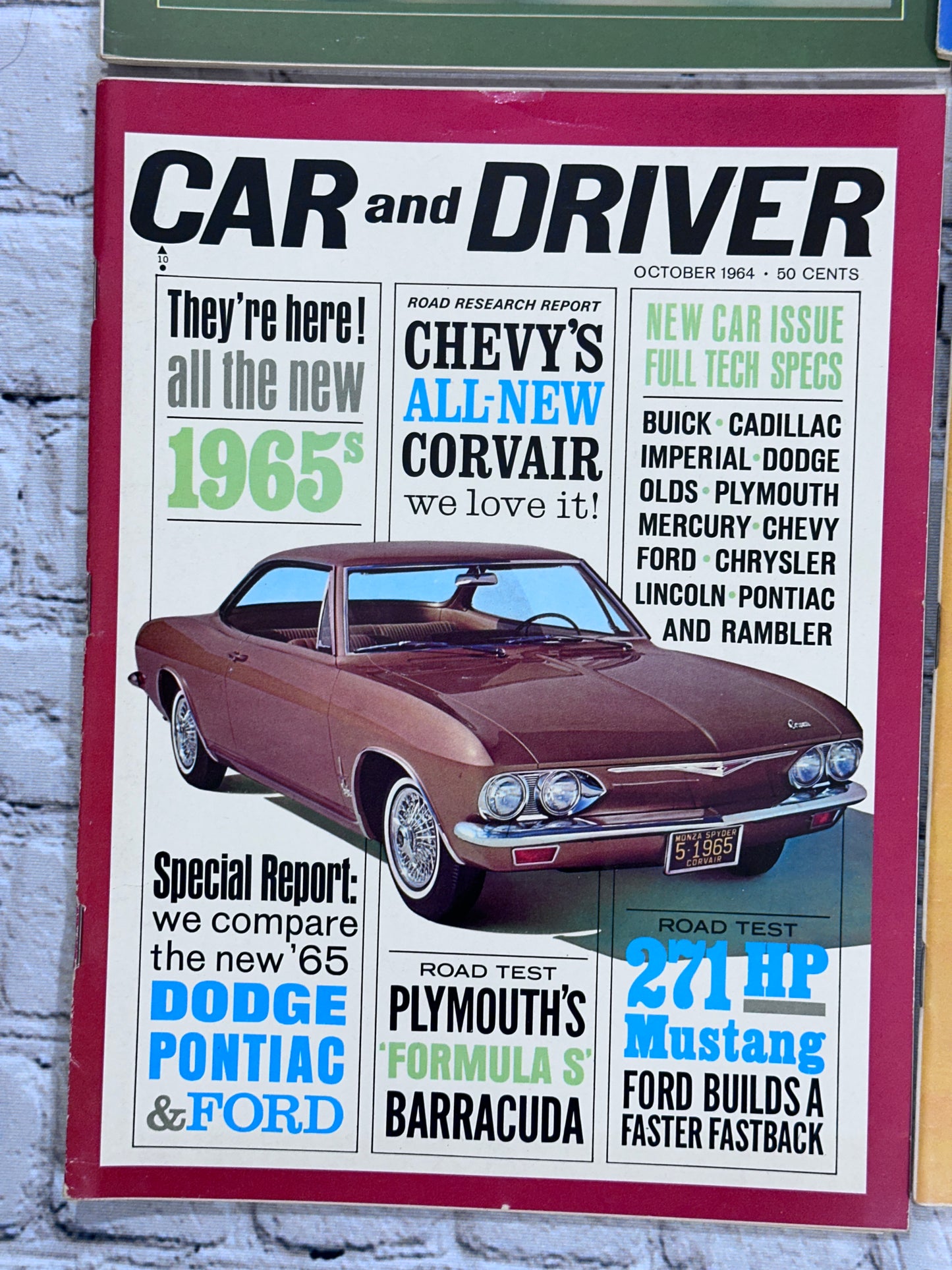 Car and Driver Magazine 1964 [Automobile Lot of 9 Issues]