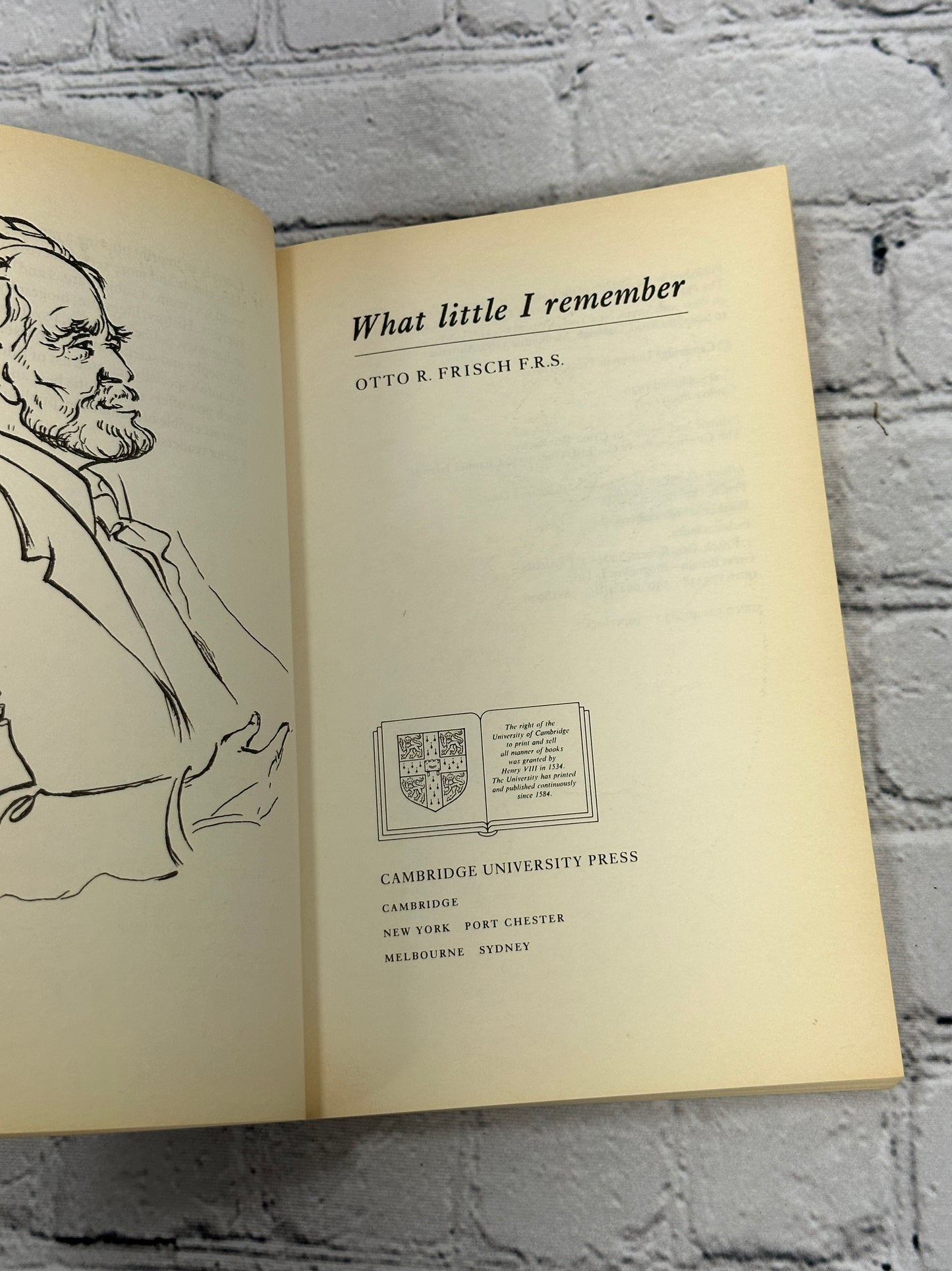 What Little I Remember by Otto Frisch [1991 · Canto Edition]