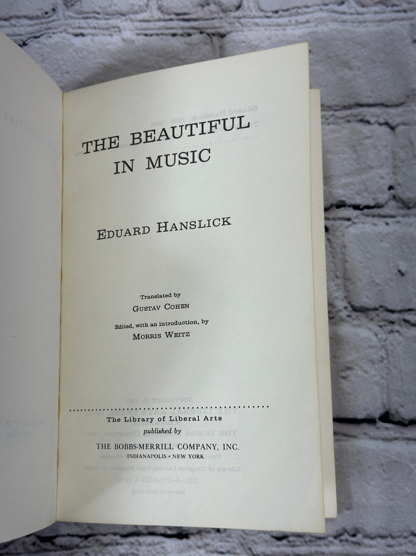 The Beautiful in Music by Eduard Hanslick