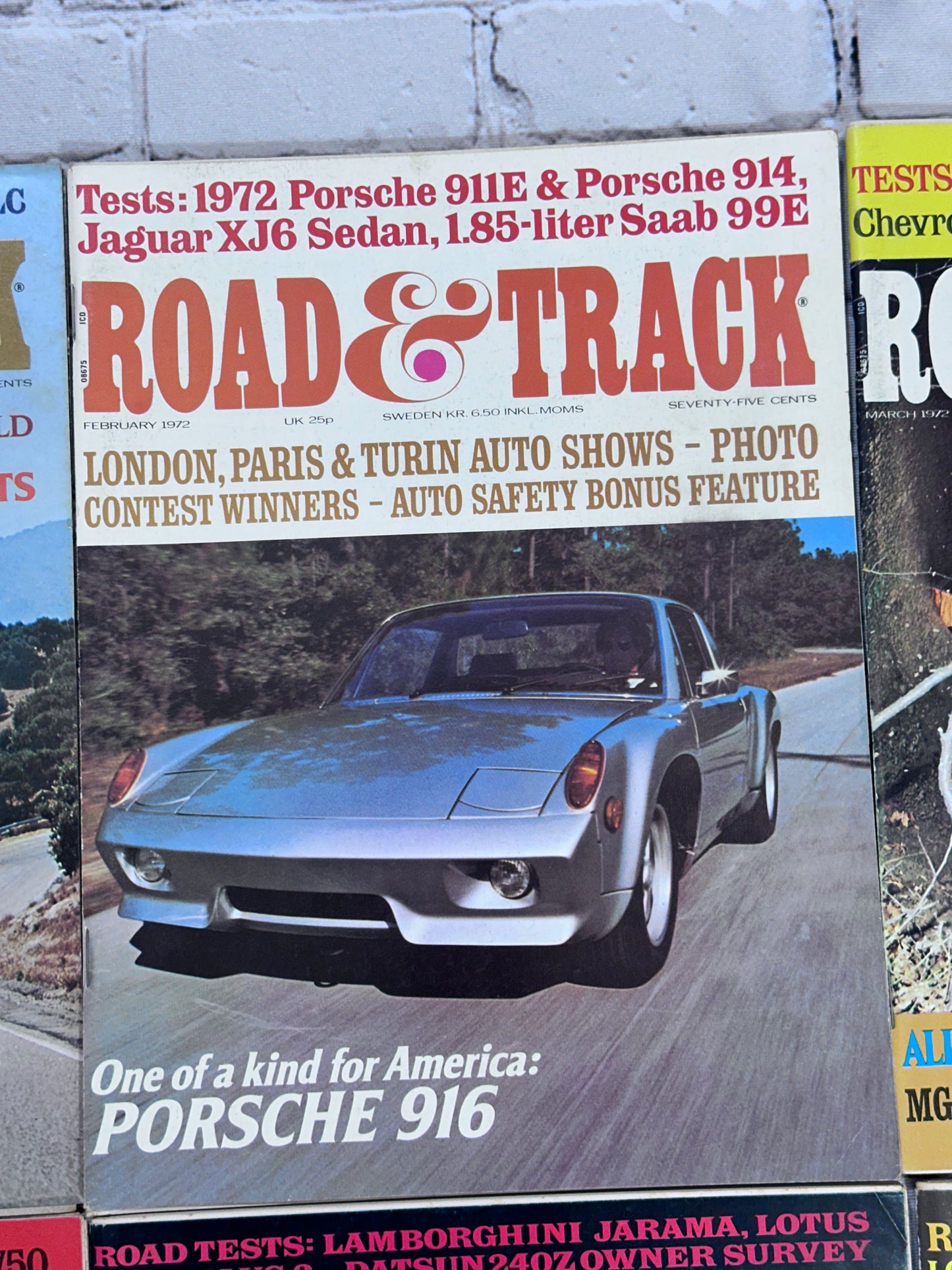 Road & Track Magazine 1972 Complete Year [Lot of 12 Issues]