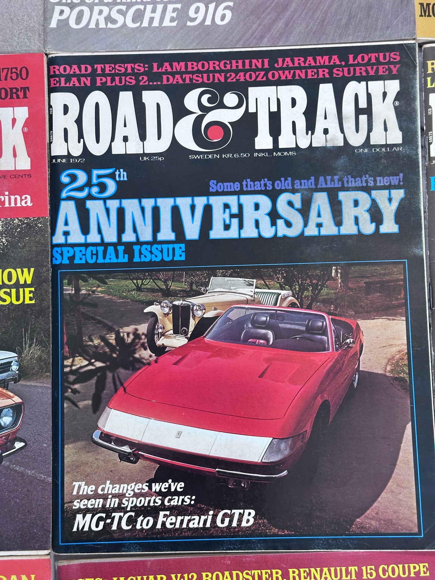 Road & Track Magazine 1972 Complete Year [Lot of 12 Issues]