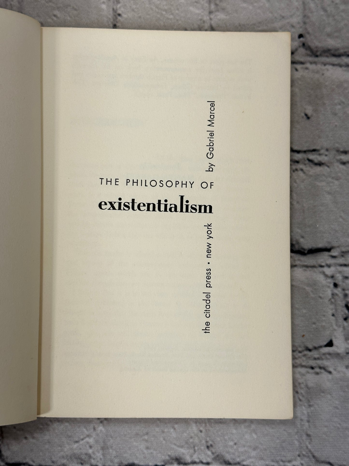 The Philosophy of Existentialism by Gabriel Marcel [1961 · First PB Edition]