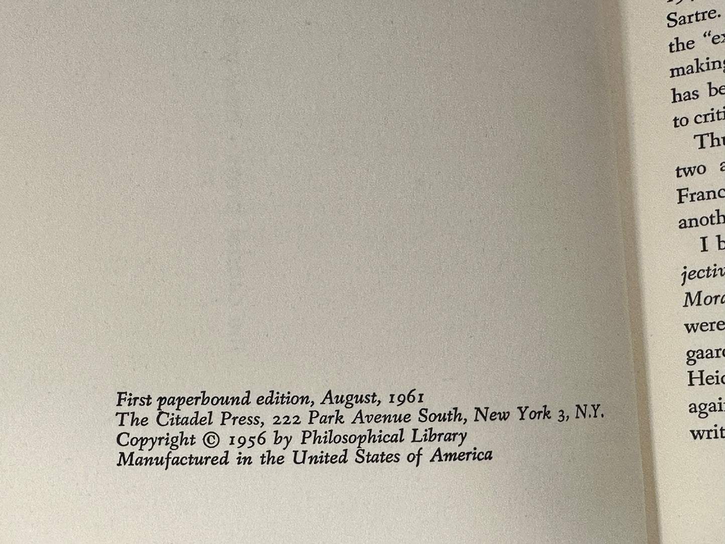 The Philosophy of Existentialism by Gabriel Marcel [1961 · First PB Edition]