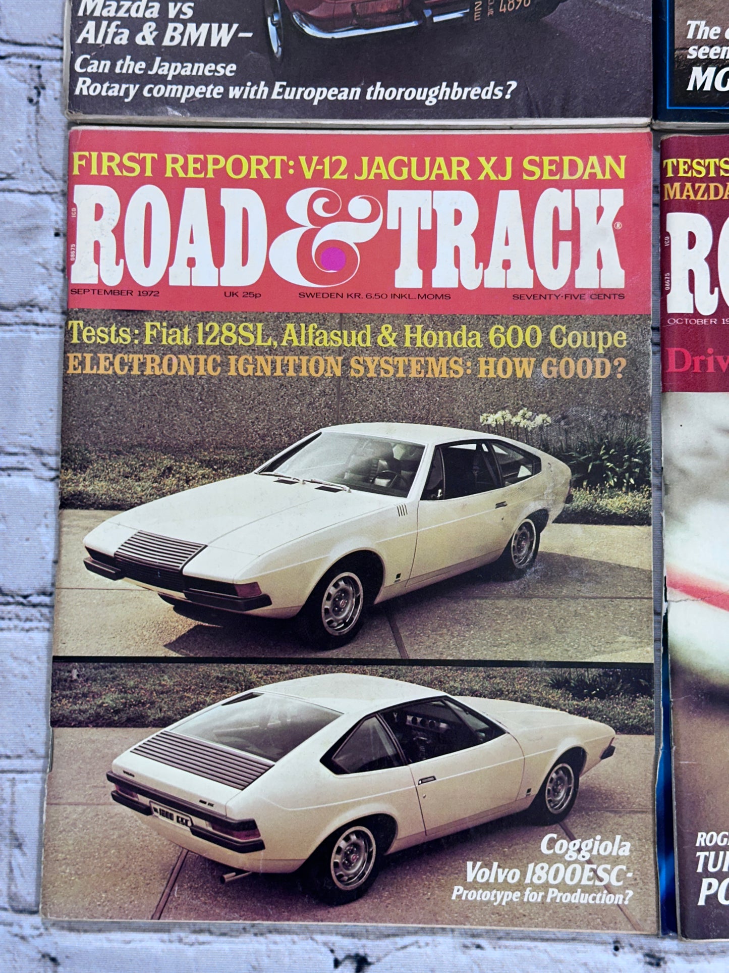 Road & Track Magazine 1972 Complete Year [Lot of 12 Issues]