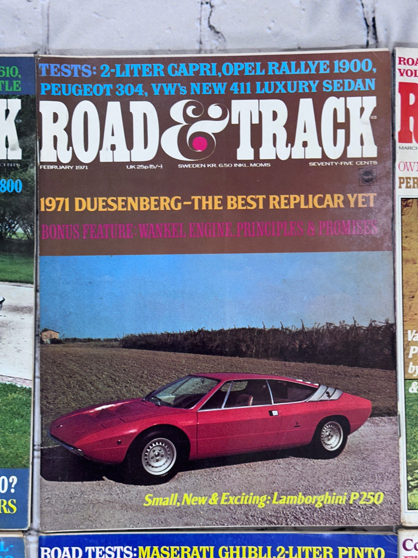 Road & Track Magazine 1971 Complete Year [Lot of 12 Issues]