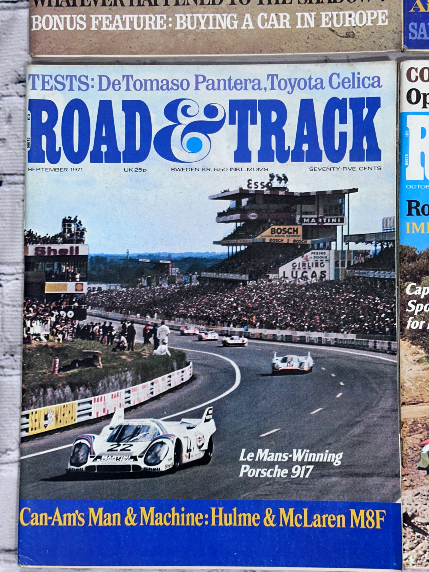 Road & Track Magazine 1971 Complete Year [Lot of 12 Issues]