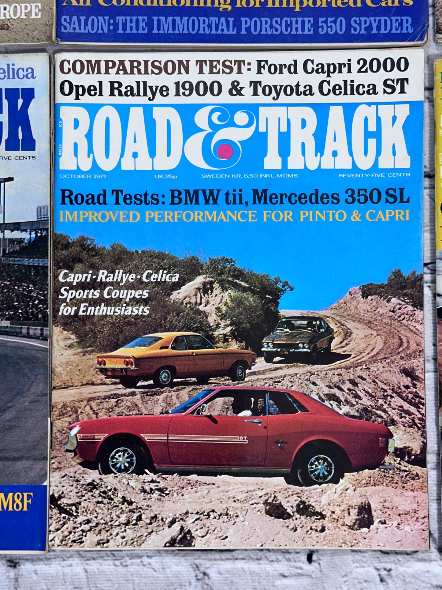 Road & Track Magazine 1971 Complete Year [Lot of 12 Issues]