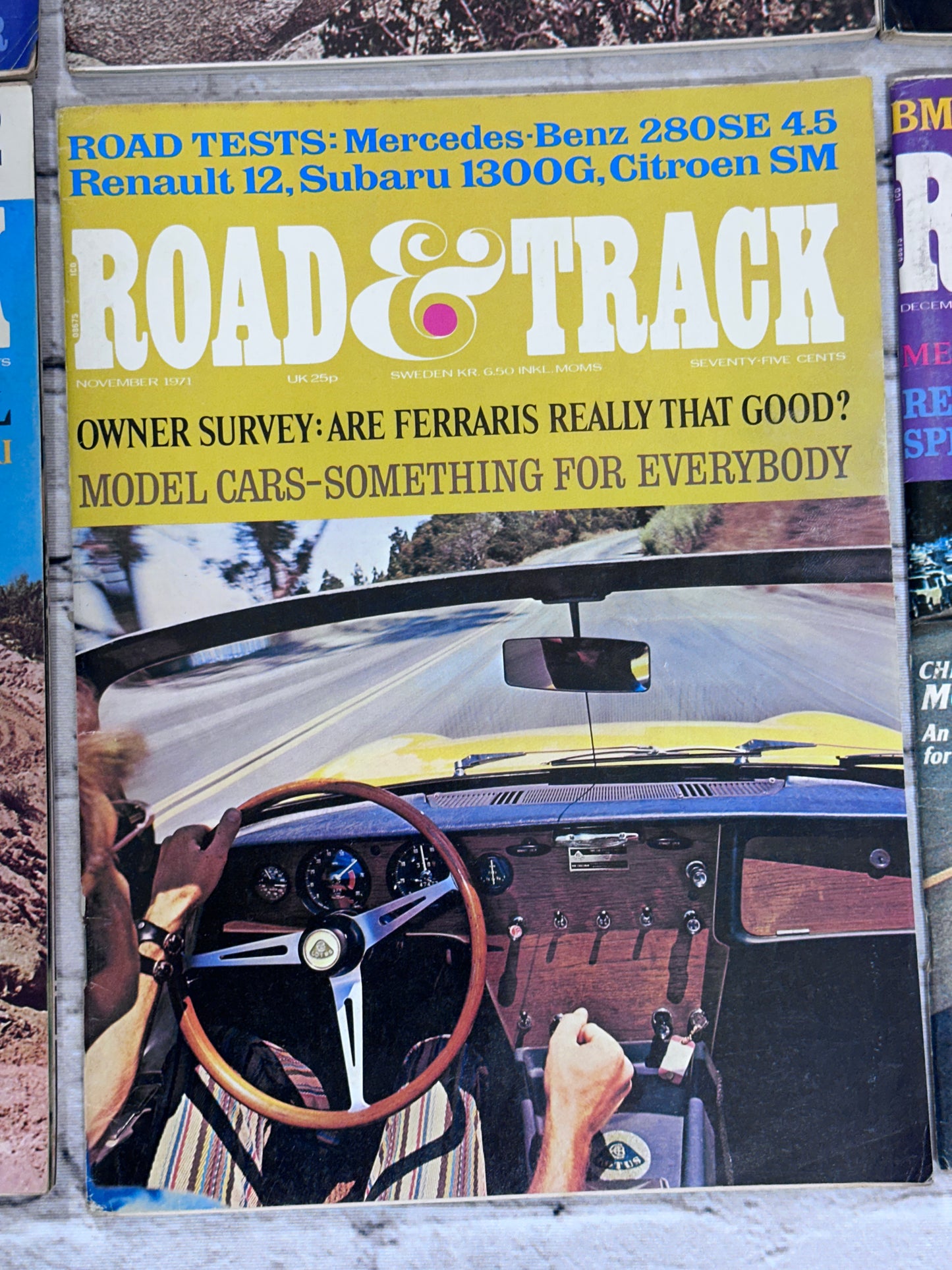 Road & Track Magazine 1971 Complete Year [Lot of 12 Issues]