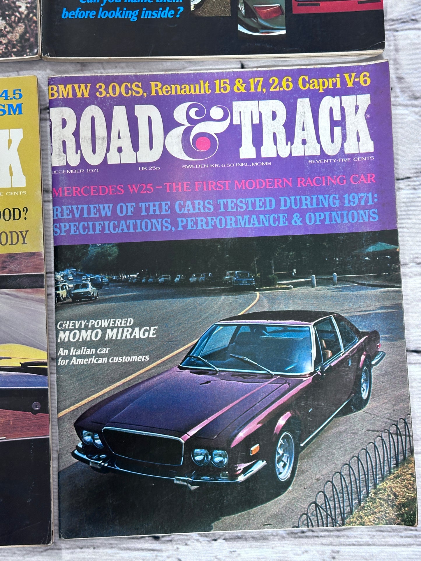 Road & Track Magazine 1971 Complete Year [Lot of 12 Issues]