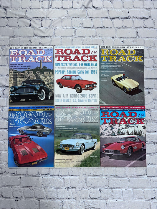 Road & Track Magazine 1962 [Lot of 6 Issues]