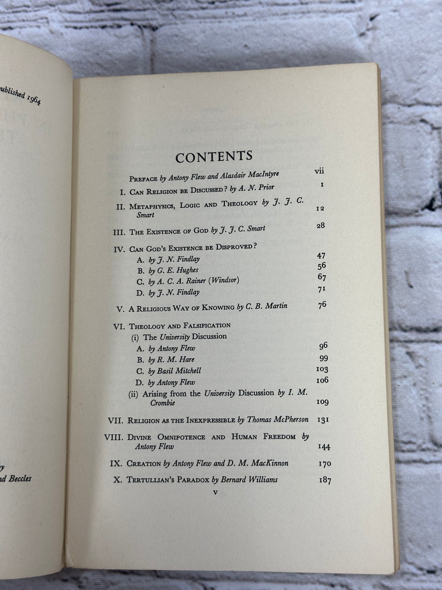 New Essays In Philosophical Theology Anthony Flew & MacIntyre [1964 · Macmillan]