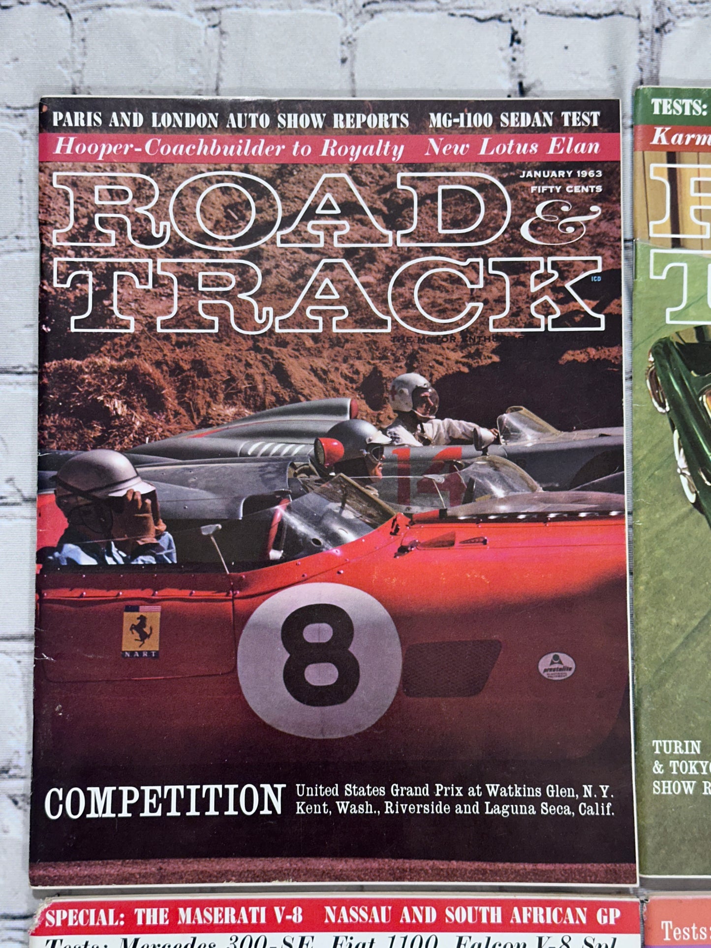 Road & Track Magazine 1963 [Lot of 9 Issues]