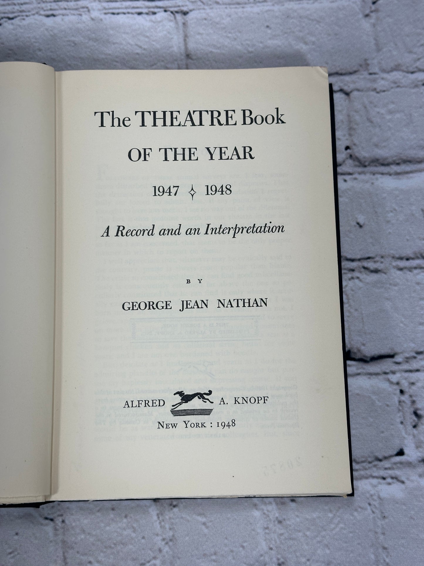 The Theatre Book of the Year A Record and Interpretation 1944-1948 [3 Book Lot]