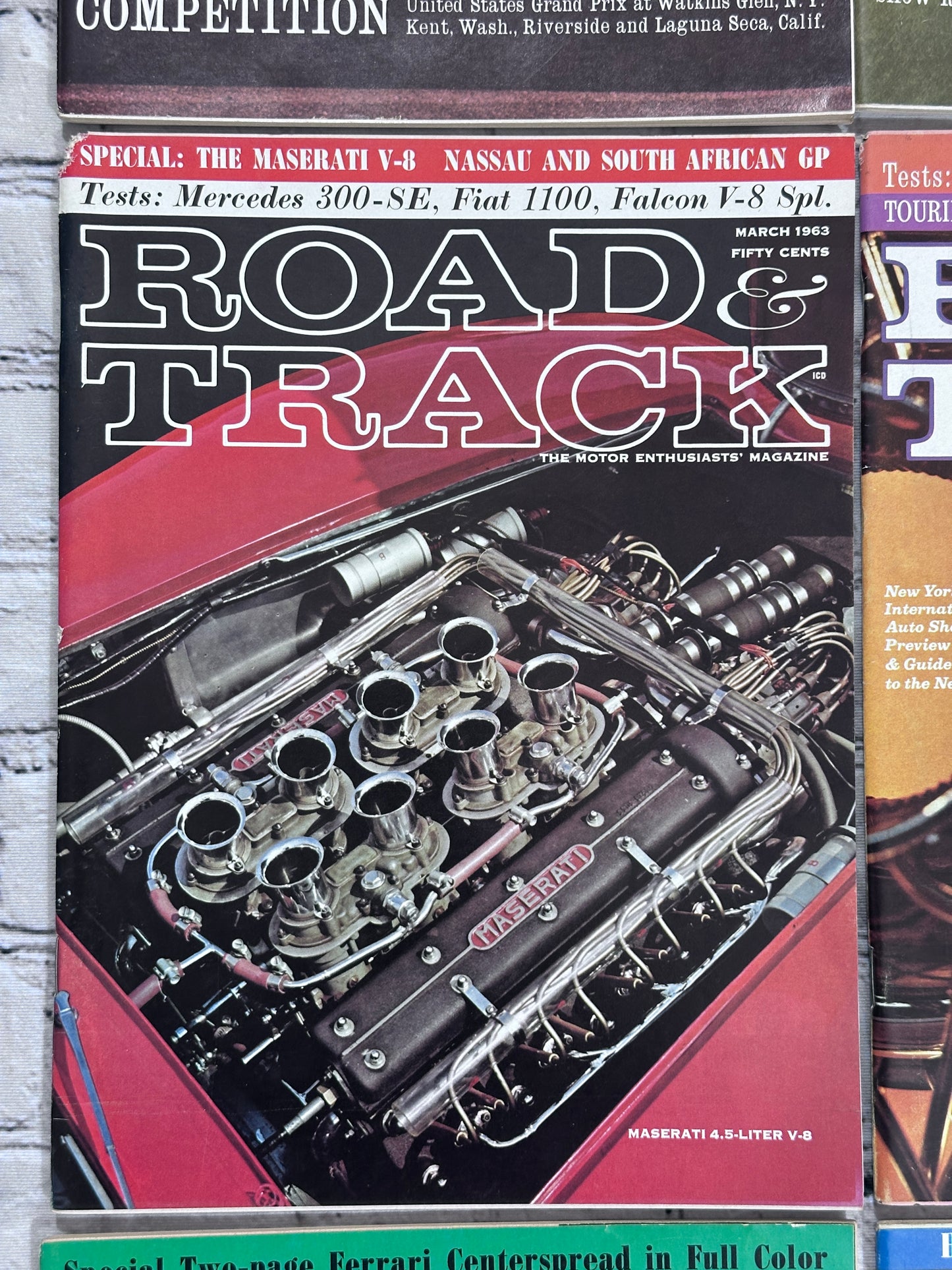 Road & Track Magazine 1963 [Lot of 9 Issues]