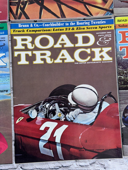 Road & Track Magazine 1963 [Lot of 9 Issues]