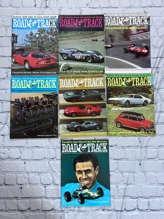 Road & Track Magazine 1965 [Lot of 7 Issues]