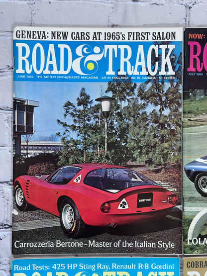 Road & Track Magazine 1965 [Lot of 7 Issues]