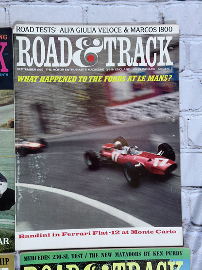 Road & Track Magazine 1965 [Lot of 7 Issues]