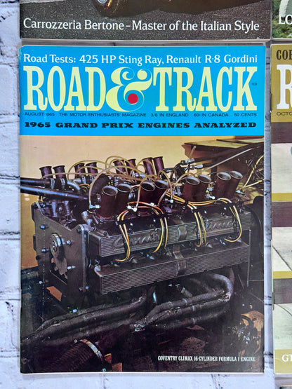 Road & Track Magazine 1965 [Lot of 7 Issues]