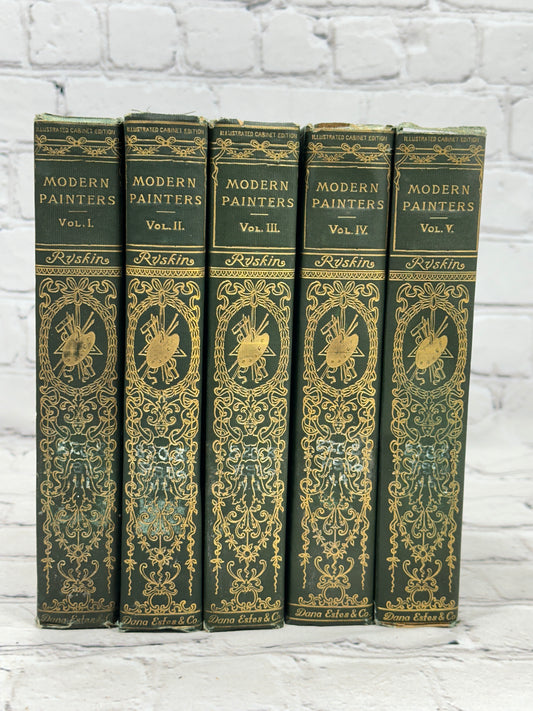 Modern Painters (Volumes 1 - 5) by John Ruskin [Illustrated Cabinet Edition]