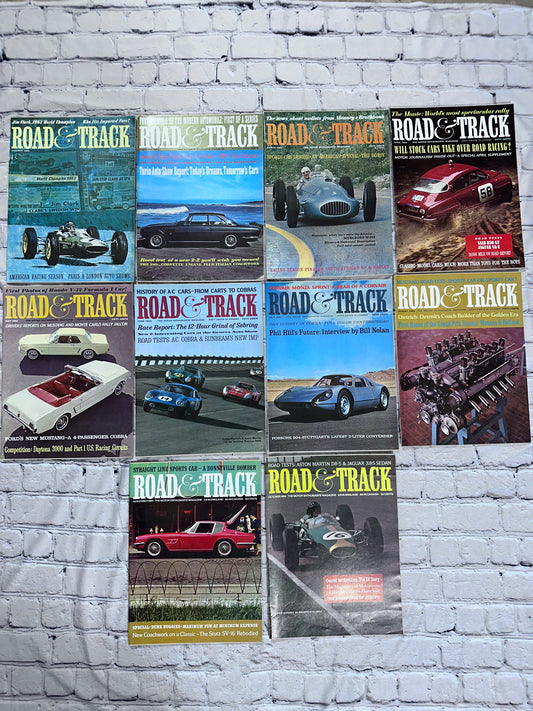 Road & Track Magazine 1964 [Lot of 9 Issues]