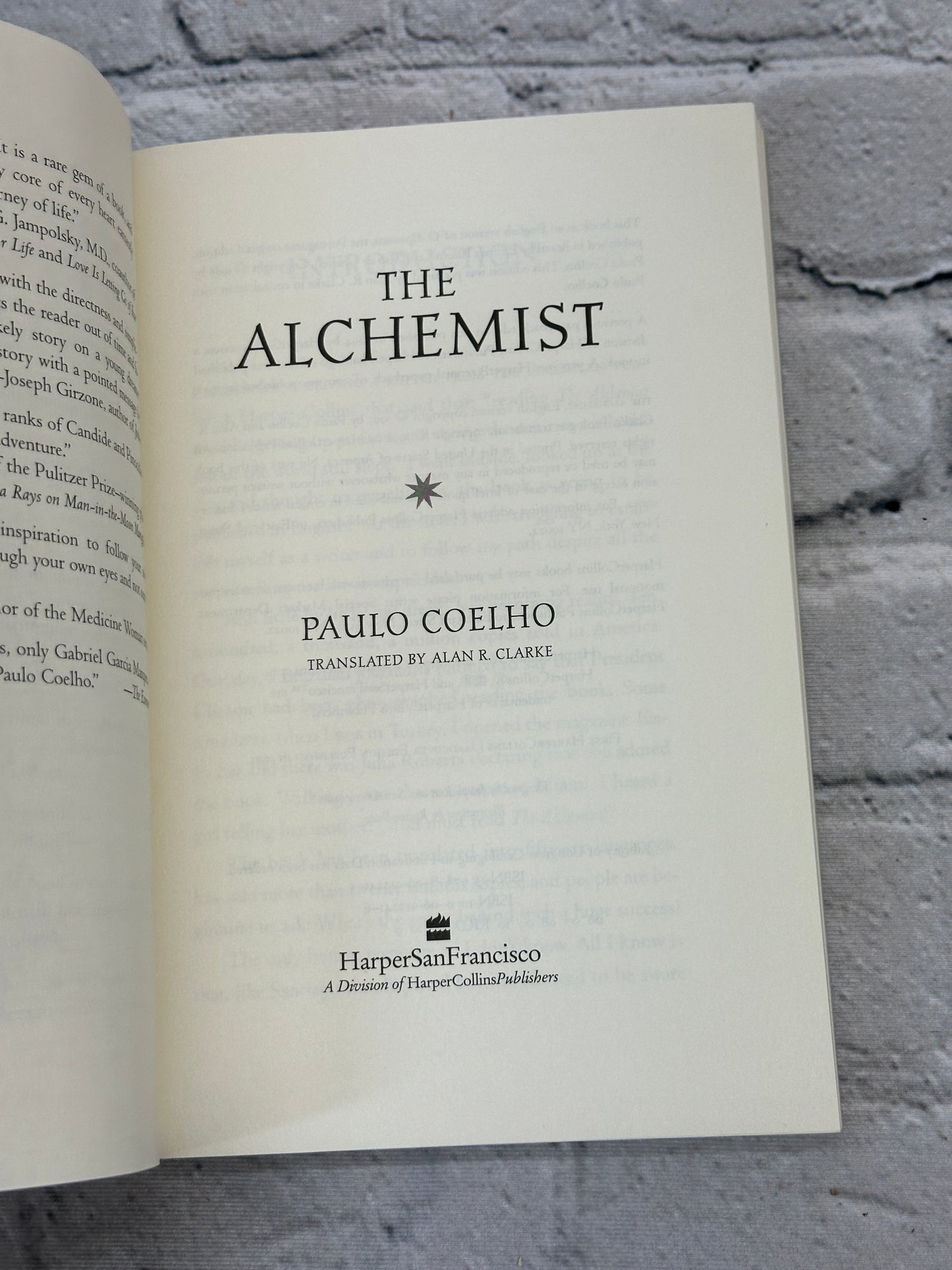 The Alchemist by Paulo Coelho [1998 · Sixth Printing]