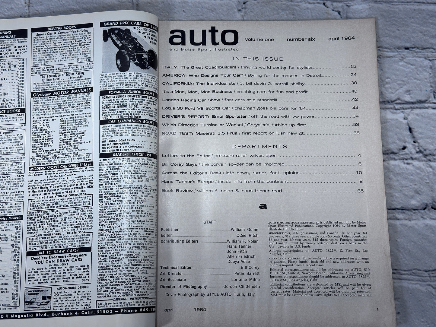 Auto and Motor Sport Illustrated April 1964