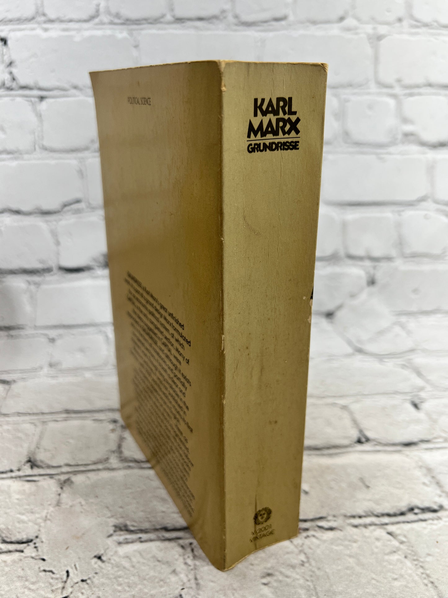 Karl Marx Grundrisse Foundations of Critique of Political Economy 1st Vintage Ed