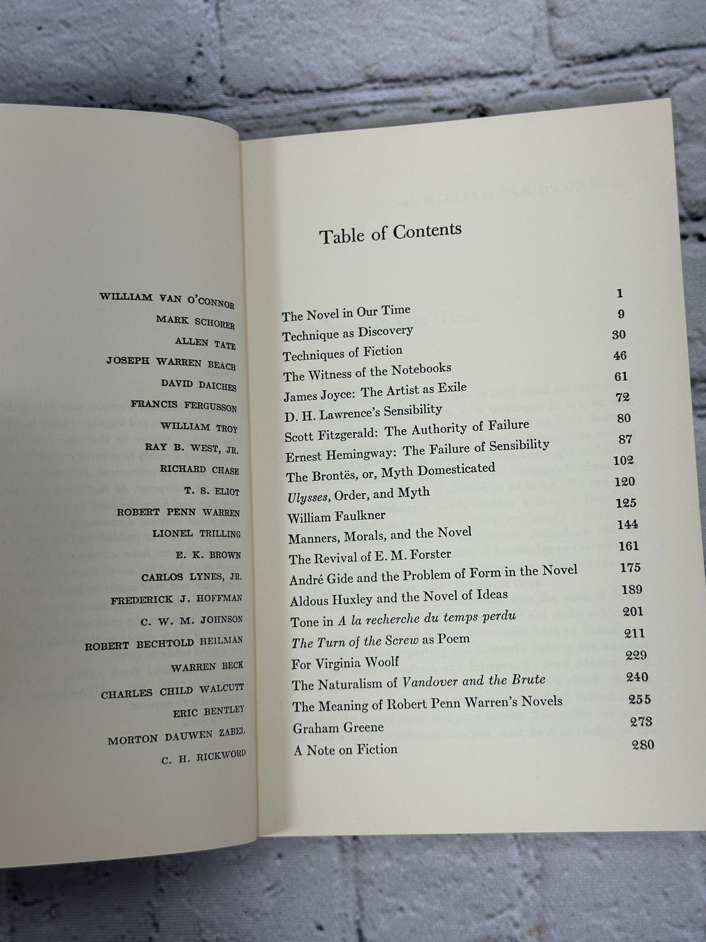 Forms of Modern Fiction edited by William Van O'Conner [1964]