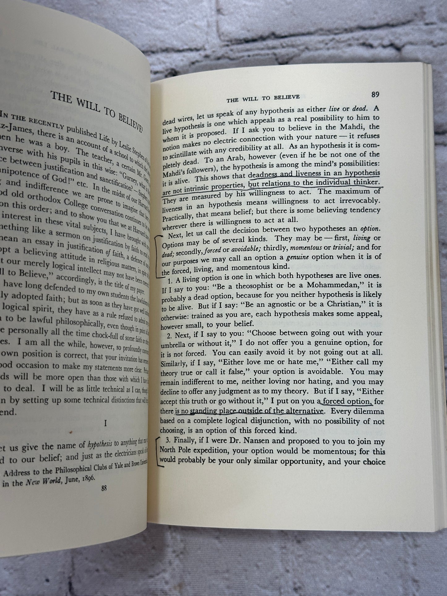 Essays In Pragmatism by William James [1969]