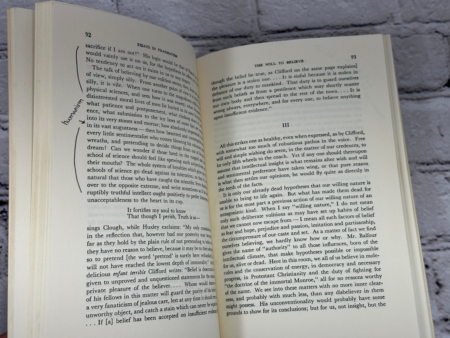 Essays In Pragmatism by William James [1969]