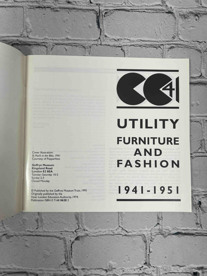 Utility furniture and fashion, 1941-1951: [catalogue of an exhibition held at the] Geffrye Museum, 24 September - 29 December [1974]