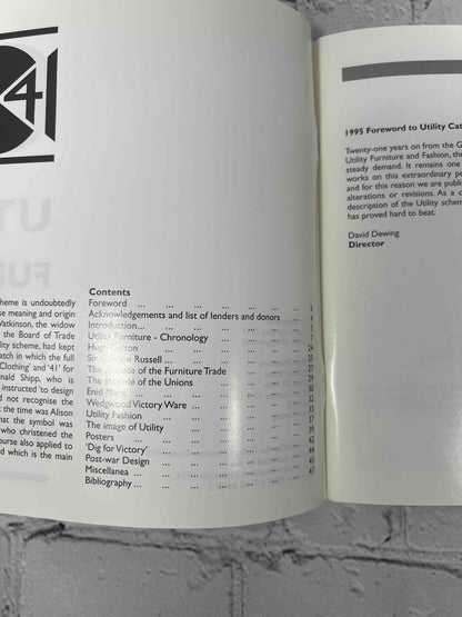 Utility furniture and fashion, 1941-1951: [catalogue of an exhibition held at the] Geffrye Museum, 24 September - 29 December [1974]