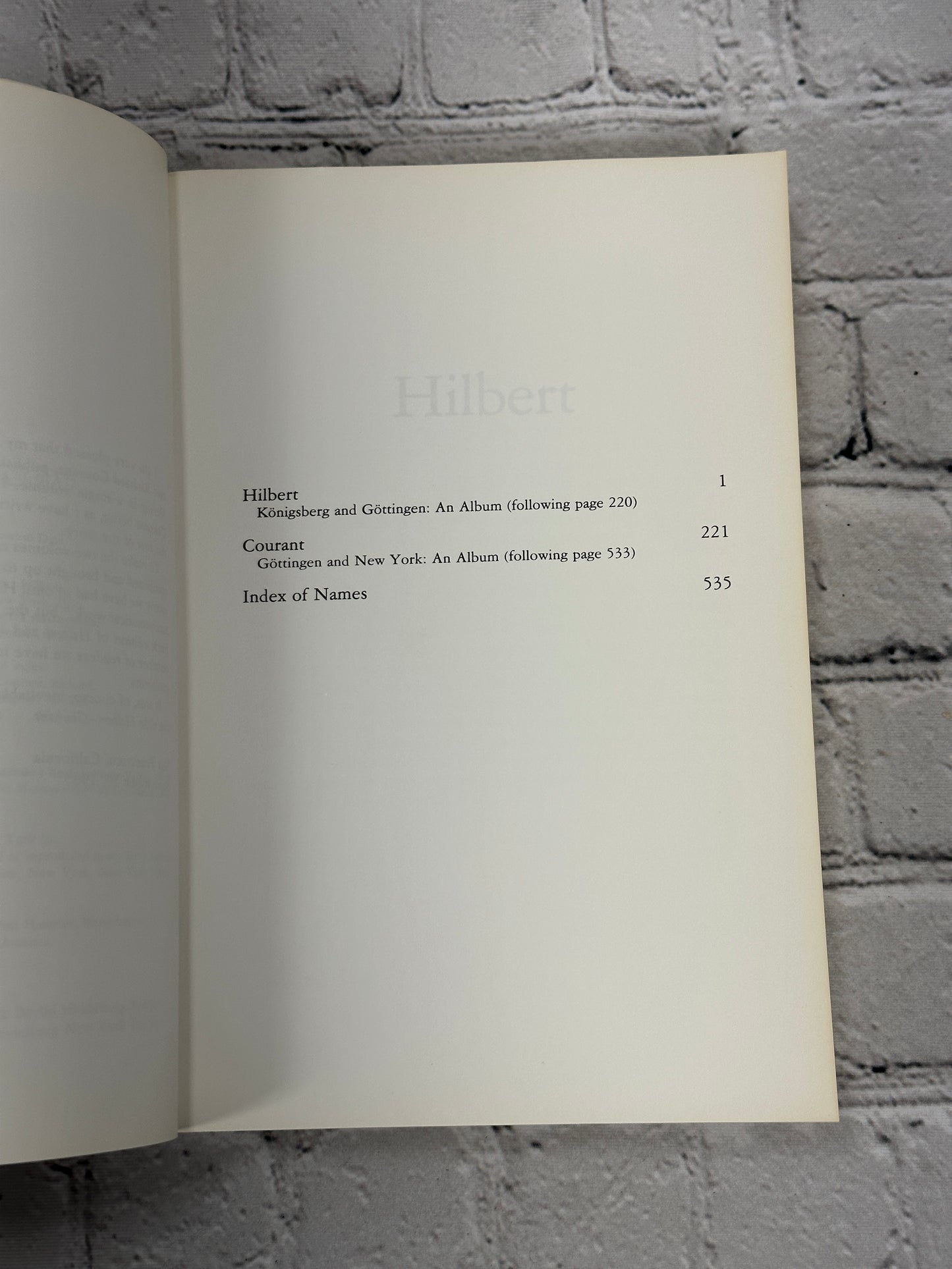 Hilbert-Courant by Constance Reid [1986 · First Printing]