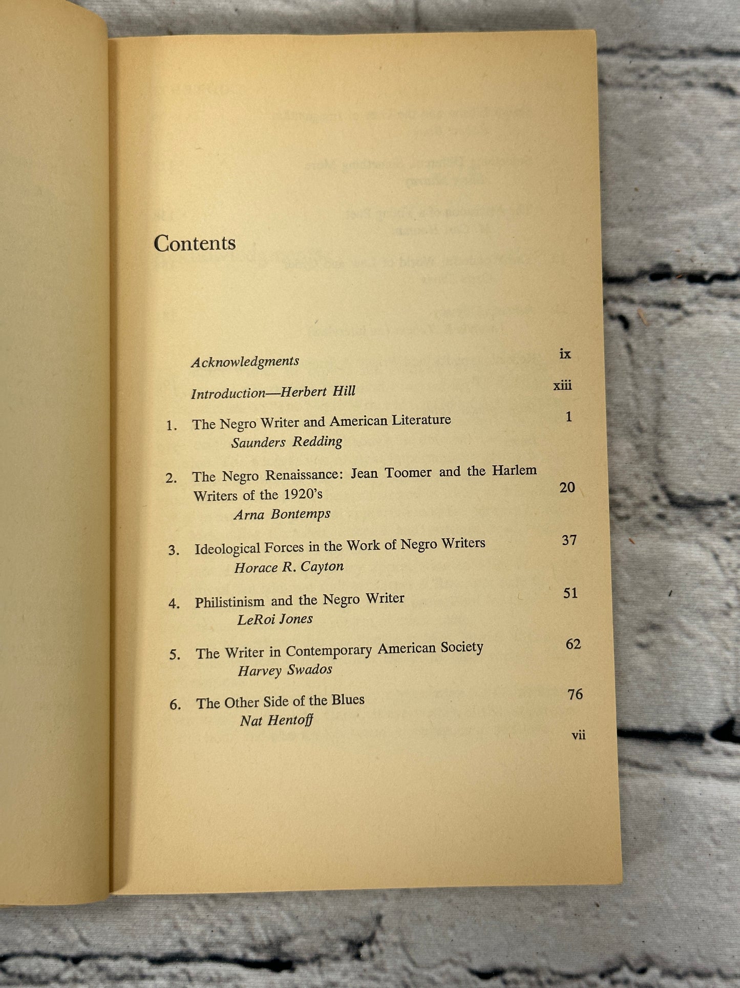 Anger, And Beyond  The Negro Writer in The United States by Herbert Hill [1968]