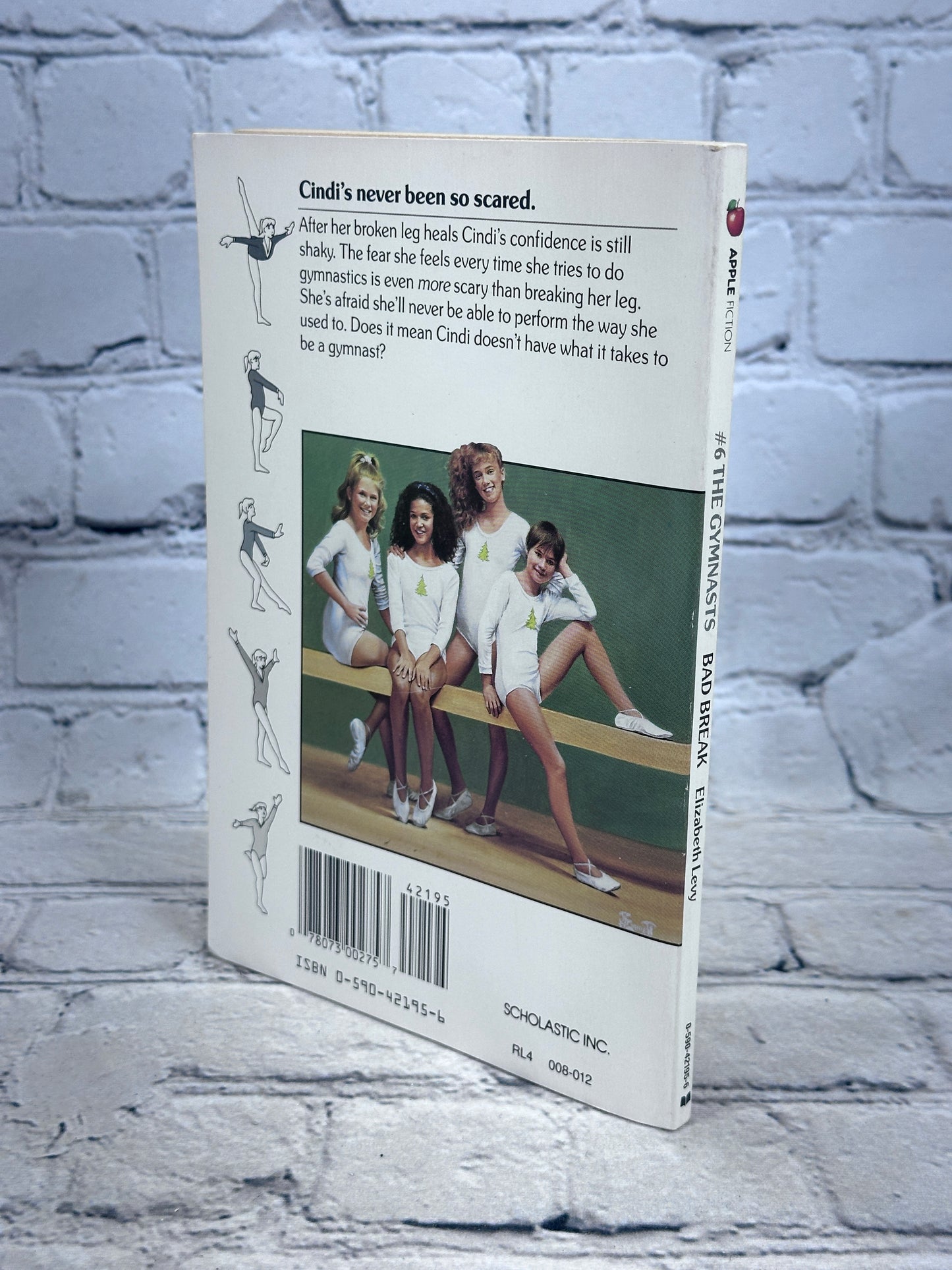 the gymnasts:  Bad Break by Elizabeth Levy [#6 · 1989]